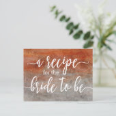 オータム オレンジ グレー 水彩 結婚式 レシピ カード (スタンド正面)