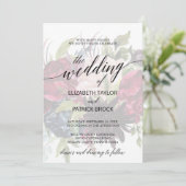 オータム ガーデン | エレガントなカリグラフィー フェード ウェディング 招待状 (スタンド正面)