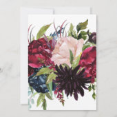 オータム ガーデン | エレガントなカリグラフィー フェード ウェディング 招待状 (裏面)