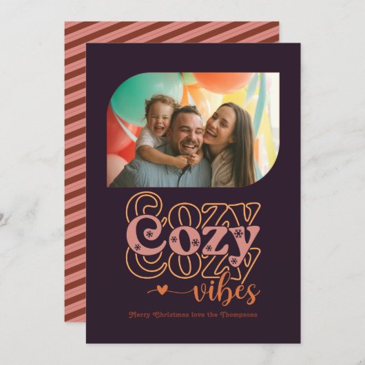 オータム グロー コージー ヴァイブス オンリー クリスマス フォト (正面/裏面)