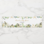 オータム ゴールドとホワイトのパンプキン ウォーター ボトル ラベル (シングルラベル)