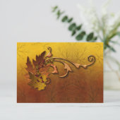 オータム ゴールドリーフ ウェディング エンクロージャーカード (スタンド正面)