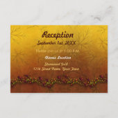 オータム ゴールドリーフ ウェディング エンクロージャーカード (裏面)