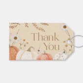 オータム サンクス カード パンプキン フォール ボホ ギフトタグ (正面(横))