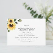 オータム サンフラワー ウェディング 詳細カード 招待状 (スタンド正面)