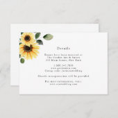 オータム サンフラワー ウェディング 詳細カード 招待状 (正面/裏面)