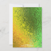 オータム シェイズ オブ グリーン アンド イエロー ウェディング インビテ 招待状 (裏面)