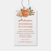 オータム シンミリング ポットプーリー フォール ストーブトップ ギフトタグ (正面)