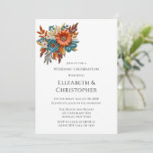 オータム シークイン ブルーム ウェディング 招待状 (スタンド正面)