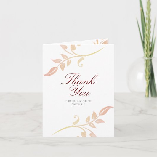 オータム スワール フォト サンキューカード (正面)