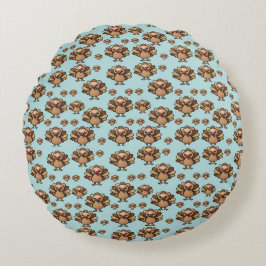 オータム ターキー パターン ピロー – 感謝祭のフェスティブ