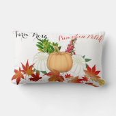 オータム デザインのファームハウススタイルの腰掛けクッション ランバークッション (裏面)