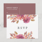 オータム ドリーム | 結婚式 返信  料理選択 インビテーションポストカード (正面/裏面)