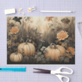 オータム ハロウィン かぼちゃと花のデコパージュ 薄葉紙 (クラフト)