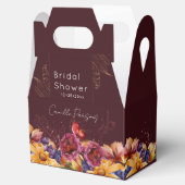 オータム バーガンディ ウォーターカラー フラワーブライダルシャワー フェイバーボックス (オープン)