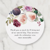 オータム バーガンディ フラワー アンド フィグス サンクス フェイバータグ (裏面)