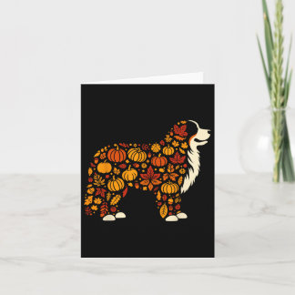 オータム パンプキン フォール バーニーズ マウンテン ドッグ サンクスギ カード