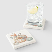 オータム パンプキン マーブル ストーンコースター (横)