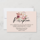 オータム ピンク パンプキン ウェディング レセプション 招待状 (正面)