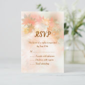 オータム フォグ フォール  ウェディング RSVP カード (スタンド正面)