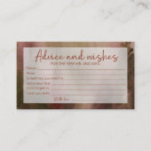 オータム フォレスト アドバイスとウィッシュ ブライダル シャワー エンクロージャーカード (正面)
