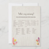 オータム フォレスト アニマル 私のママは誰？ シャワー ゲーム 招待状 (正面)