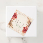 オータム フォール スパイス フローラル ウォーターカラー ウェディング フェイバータグ (インサイチュ)