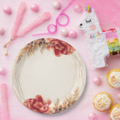 オータム フォール スパイス フローラル ウォーターカラー ウェディング ペーパープレート (パーティー)