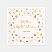 オータム・フォール・ハーベスト・ブライダルシャワー スタンダードカクテルナプキン (正面)