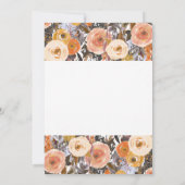 オータム フォール フローラル シック ブライダル シャワー インビテーション (裏面)