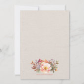 オータム/フォール フローラル 40周年 結婚記念日 招待状 (裏面)