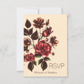 オータム＆フォール フローラル RSVP 返信 (正面)