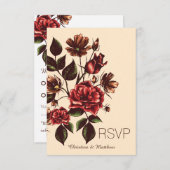 オータム＆フォール フローラル RSVP 返信 (正面/裏面)