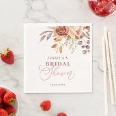 オータム フォール ボヘミアンフラワー ブライダルシャワー スタンダードランチョンナプキン (インサイチュ)