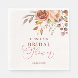 オータム フォール ボヘミアンフラワー ブライダルシャワー スタンダードランチョンナプキン