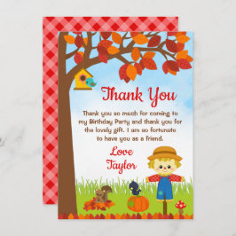 オータム フォール ボーイ かかし 誕生日 サンキューカード