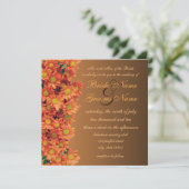 オータム フラワーズ ウェディング 招待状 (スタンド正面)