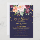 オータム フラワーズ エロープメント レセプション 招待状 (正面)