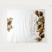 オータム フラワーチック ウェディング フォトブース 背景 タペストリー (正面(横))