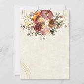 オータム フラワール ゴールドブランク 結婚式 招待状 (正面)