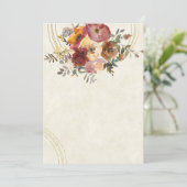 オータム フラワール ゴールドブランク 結婚式 招待状 (スタンド正面)