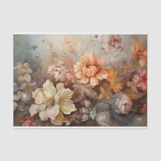 オータム フラワール 感謝祭 ハロウィン デコパージュ 薄葉紙 (正面)