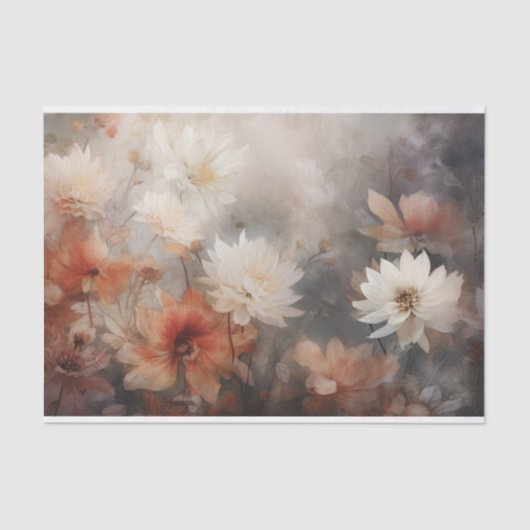 オータム フラワール 感謝祭 ハロウィン デコパージュ 薄葉紙 (正面)