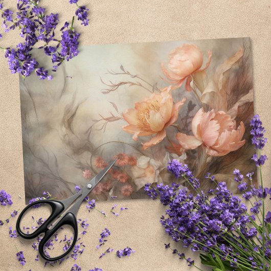 オータム フラワール 感謝祭 ハロウィン デコパージュ 薄葉紙