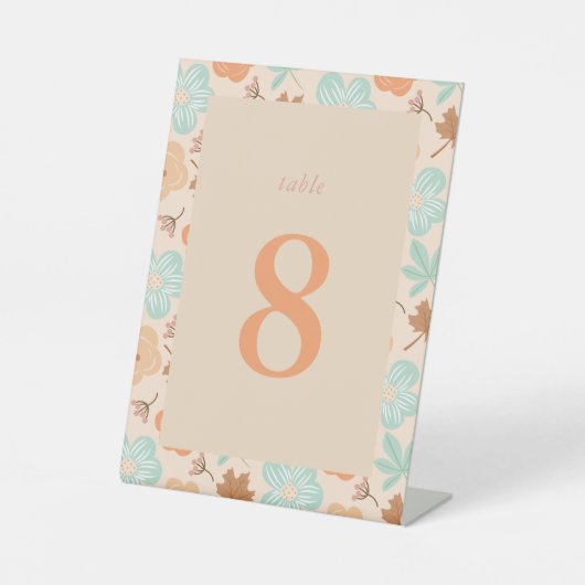 オータム フラワー テーブル ナンバー 台座サイン (正面)