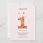 オータム フルール ガーデン ファースト バースデー エステティック 招待状 (正面)