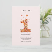 オータム フルール ガーデン ファースト バースデー エステティック 招待状 (スタンド正面)