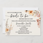 オータム フルール ワイルドフラワーズ ブライダルシャワー ボヘミアンチック 招待状 (正面)
