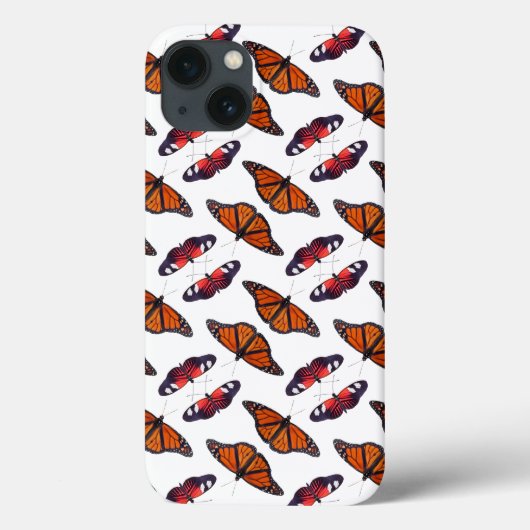 オータム・フレンジ・バタフライ iPadケース (ホワイト) Case-Mate iPhoneケース (裏面)