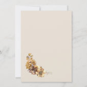 オータム フローラル アーチ ウェディング 招待状 (裏面)